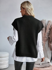 Léonie Sauvage | Cozy Cable-Knit Sweater Vest For Women