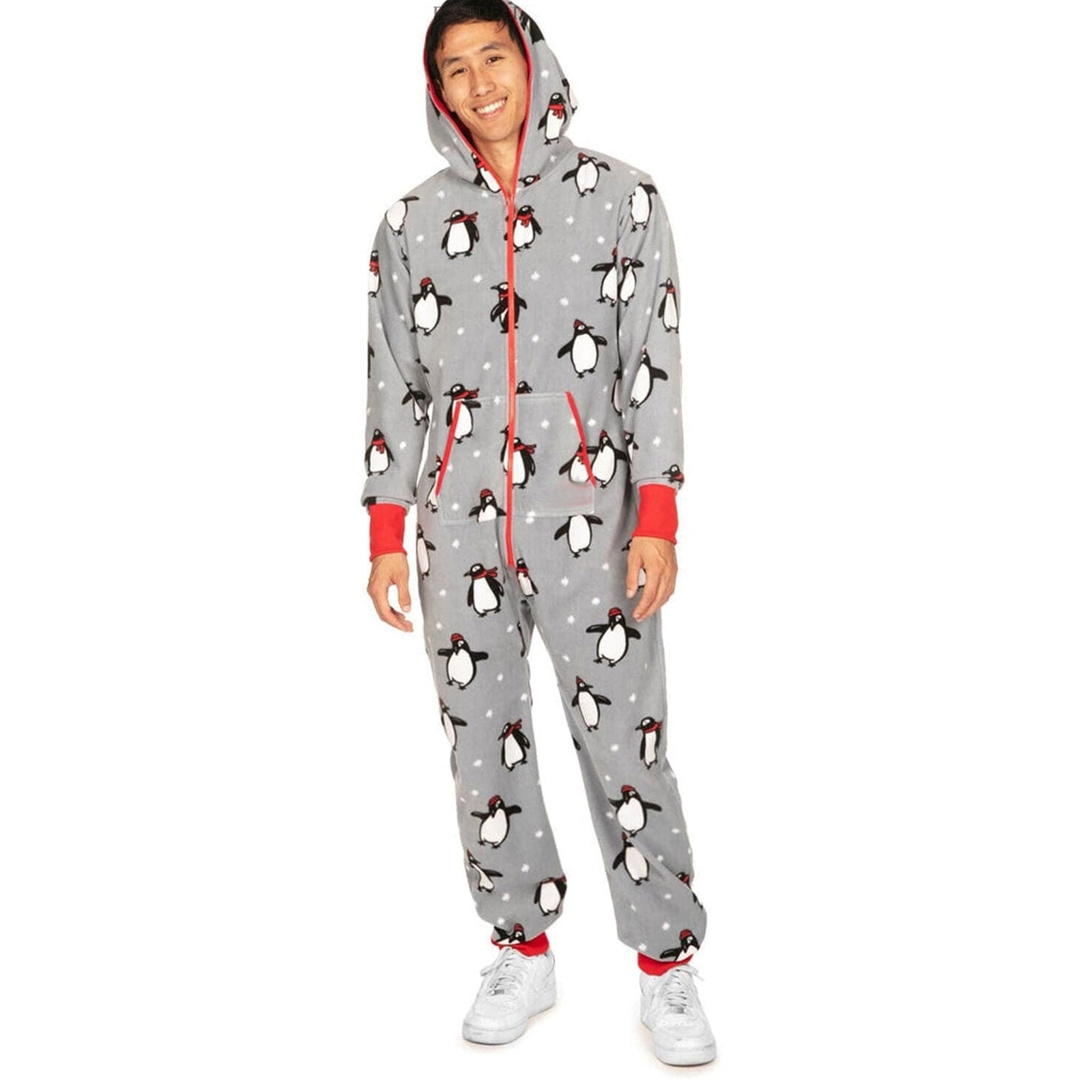 Joy | Black Candy Cane Christmas Pajamas Unisex & Couples