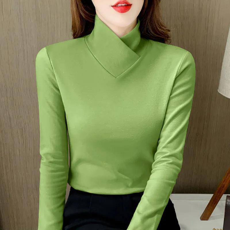 Lou Braydale | Crossover V-Neck Turtleneck Top For Women
