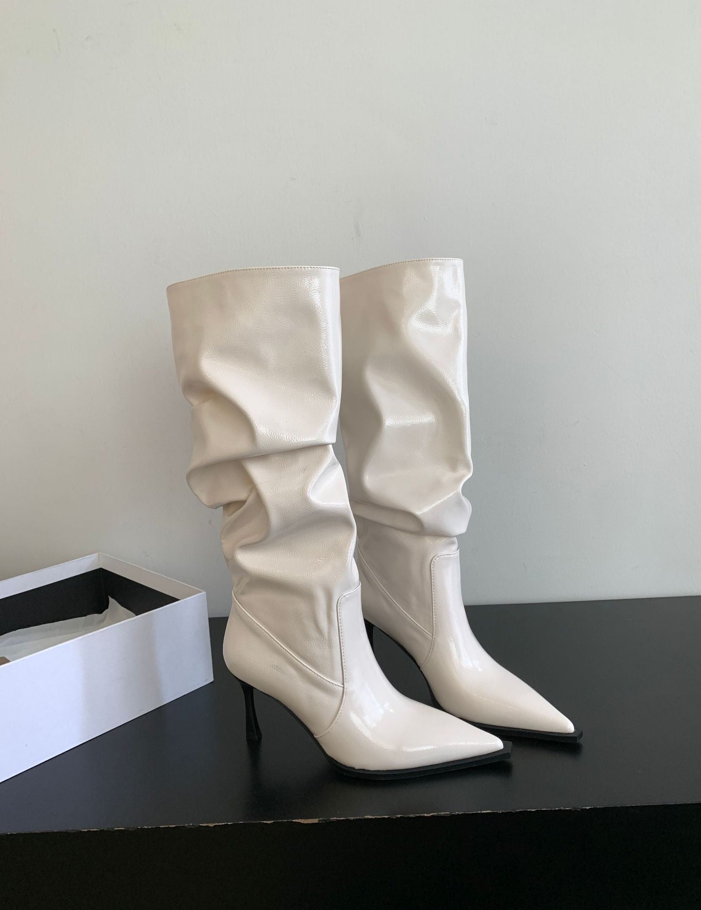 Antoinette Rivière | Slouchy Pointed-Toe Knee-High Boots For Women