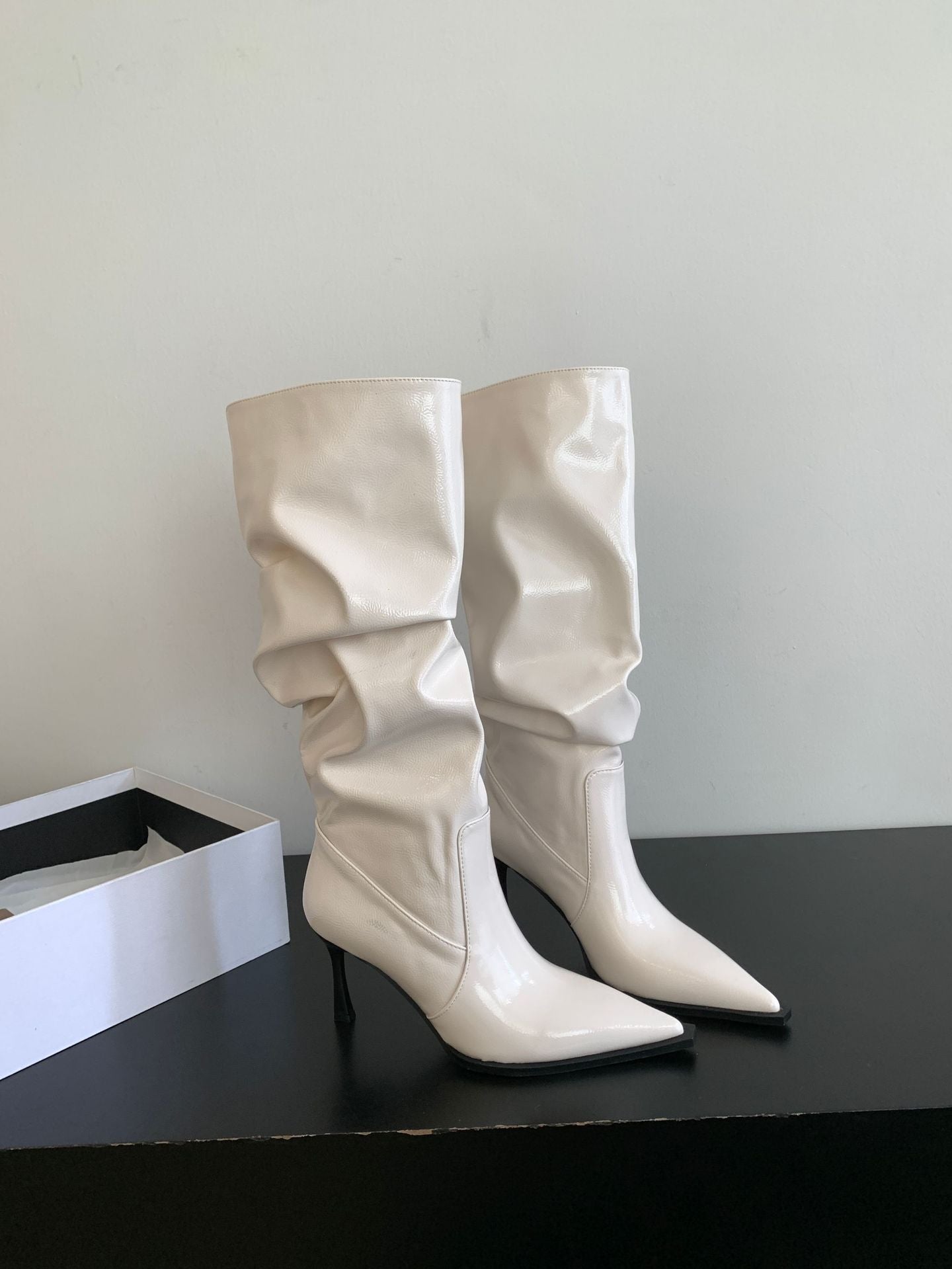 Antoinette Rivière | Slouchy Pointed-Toe Knee-High Boots For Women