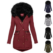Vivienne Stonecroft | Women's Faux Fur Hooded Parka Winter Coat