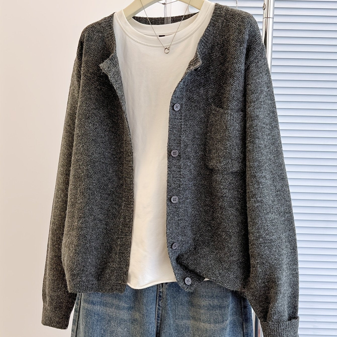 Matteo Lombardi | Button-Front Open Cardigan For Men