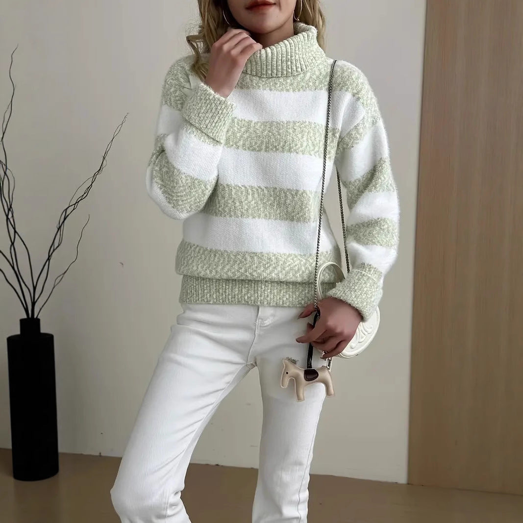 Amandine Chevrier | Striped Turtleneck Sweater For Women