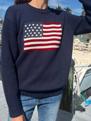 Piper Wentworth | Union Jack Oversized Knit Sweater For Women