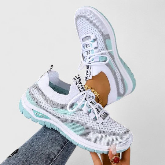 Emmeline Hartcross | Orthopedic Mesh Sneakers in Pink Beige