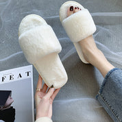 Roxie Draycroft | Fluffy Plush Slide Slippers For Women