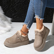 Bianca Salerno | Platform Fleece-Lined Moccasin Snow Boots For Women