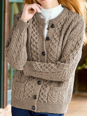Amara Delfino | Textured Button-Front Cardigan For Women