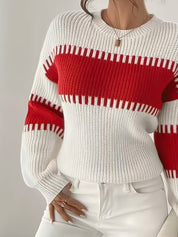 Margaux Thibault | Colour-Block Striped Sweater For Women