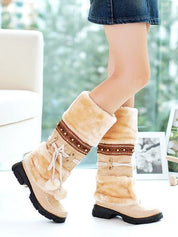 Aveline Duchamp | Fur-Trimmed Mid-Calf Winter Boots For Women