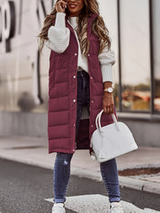 Brielle Ashworth | Longline Hooded Puffer Vest For Women