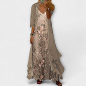 Rosette Duncastle | Floral Maxi Dress & Longline Cardigan Two-Piece Set