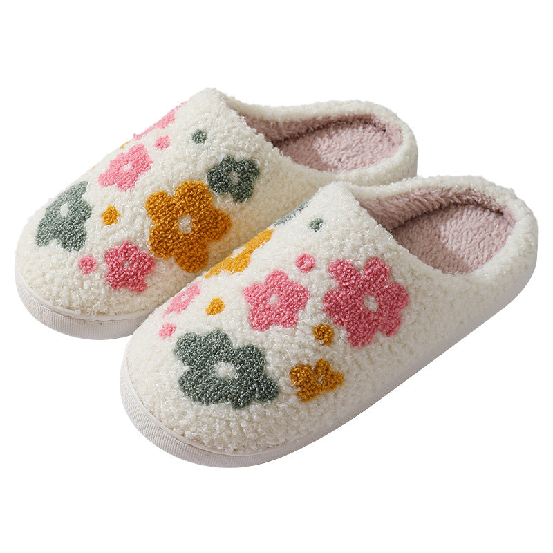 Colette Danvers | Floral Fleece House Slippers For Women