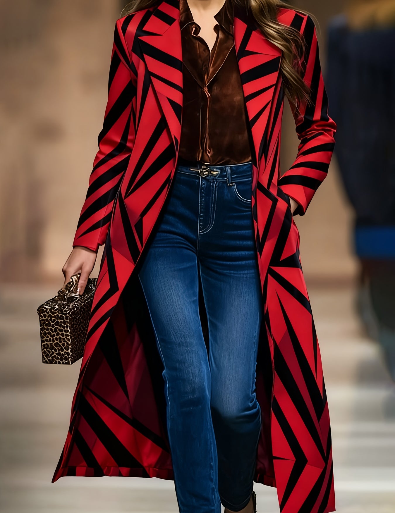 Sallie Kingswell | Velvet Long Lapel Duster Coat For Women