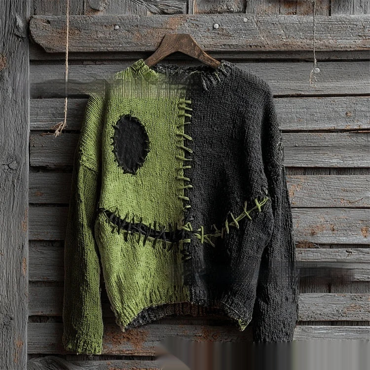 Odalys Ferrand | Halloween Cat Print Crew-Neck Sweater For Women