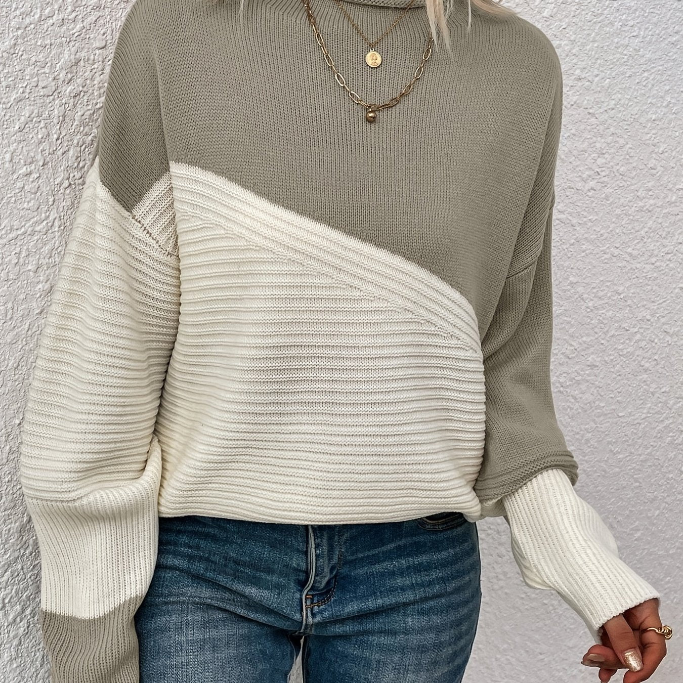 Helene Walbridge | Color Block Relaxed Sweater For Women