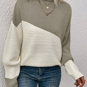 Helene Walbridge | Color Block Relaxed Sweater For Women