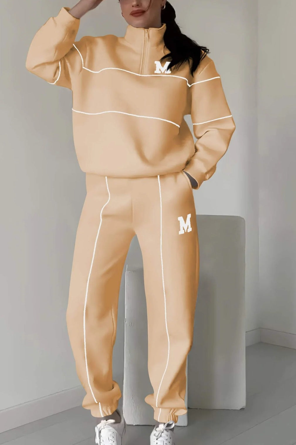 Vanessa Chambord | Half-Zip Lounge Sweatsuit Set For Women