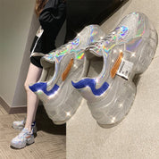 Valentina Rousseau | Metallic Chunky Sneakers For Women
