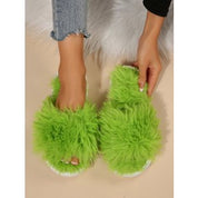 Élodie Marchand | Fluffy Faux Fur Slide Sandals For Women