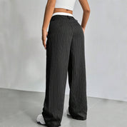 Odile Ferrand | Pinstripe Wide-Leg Trousers For Women