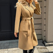 Nadine Cavallo | Belted Wool Trench Coat For Women