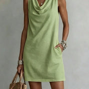 Aurelie Stonefield | Cowl Neck Mini Dress For Women