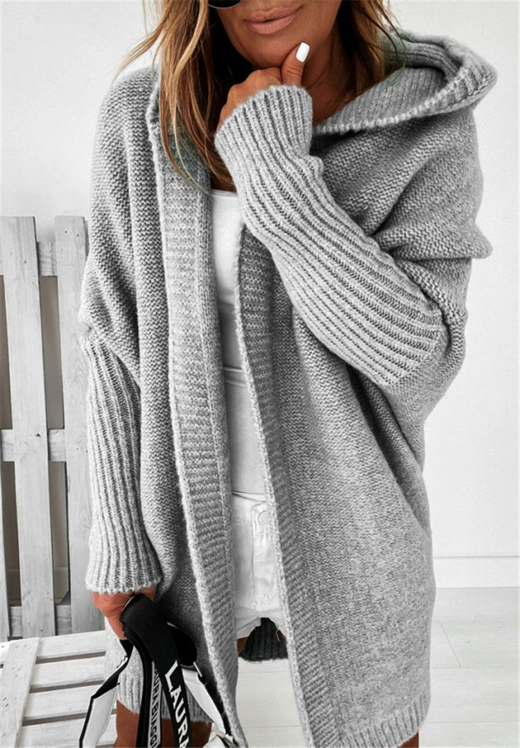 Lila Montrachet | Oversized Hooded Cardigan Sweater For Women