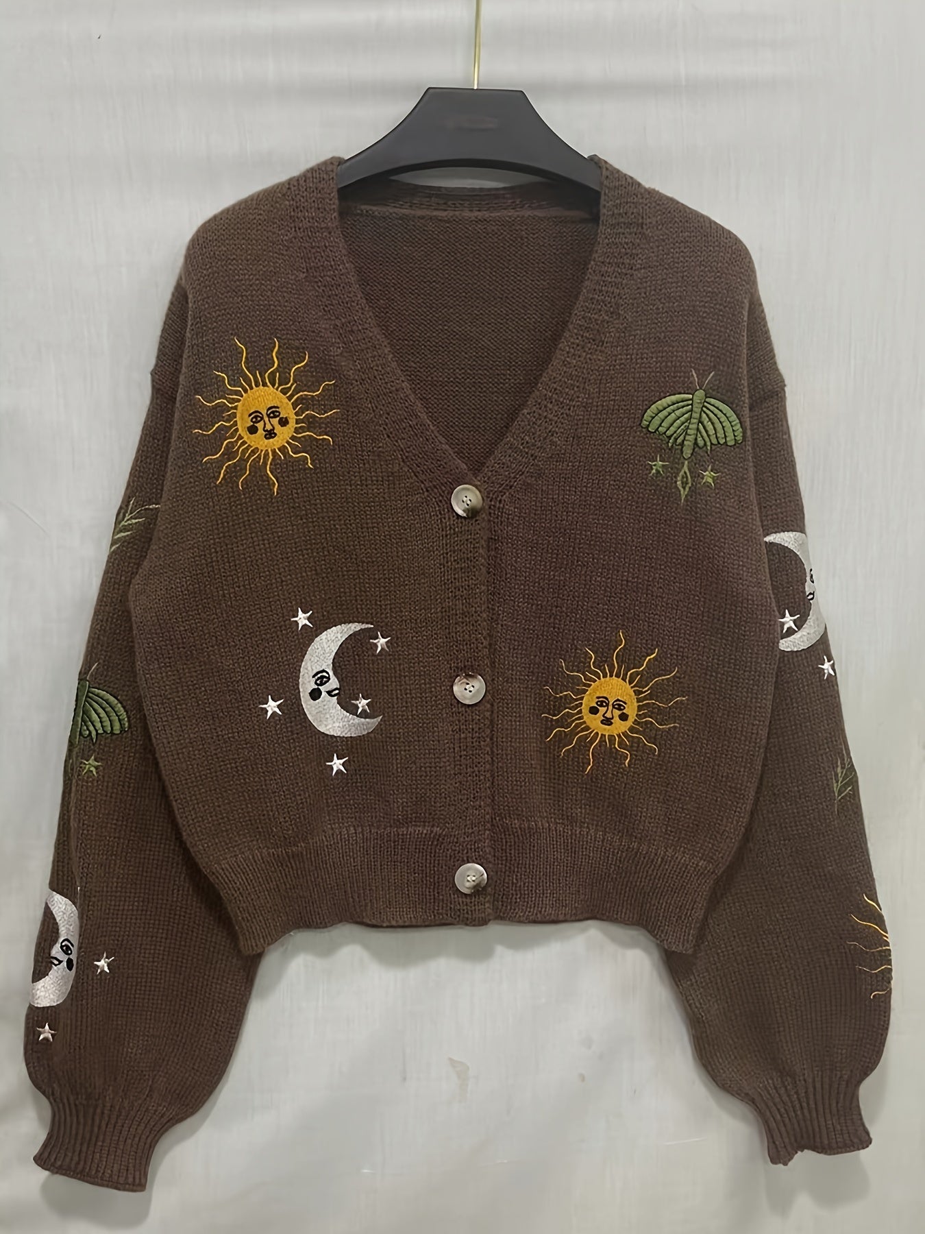 Nadia Colville | Celestial Embroidered Cardigan Sweater For Women