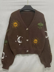 Nadia Colville | Celestial Embroidered Cardigan Sweater For Women