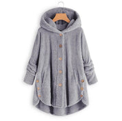 Colette Duval | Leopard Print Hooded Plush Coat For Women