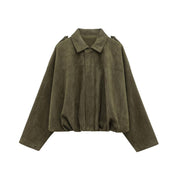 Renata Ashbourne | Faux Suede Pilot Jacket For Women