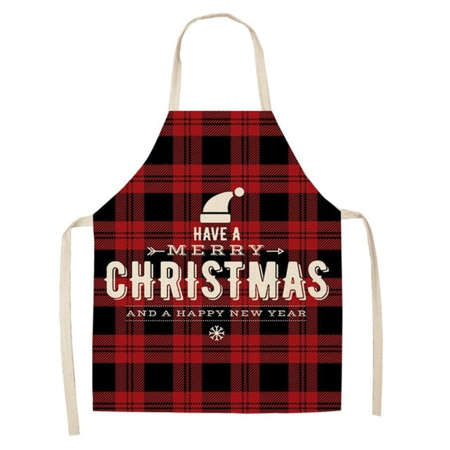 Marguerite Duvernay | Linen Look Christmas Apron With Festive Print