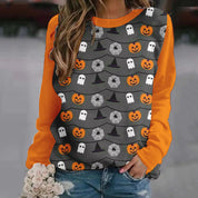 Genevieve Thibault | Halloween Print Sweater For Women