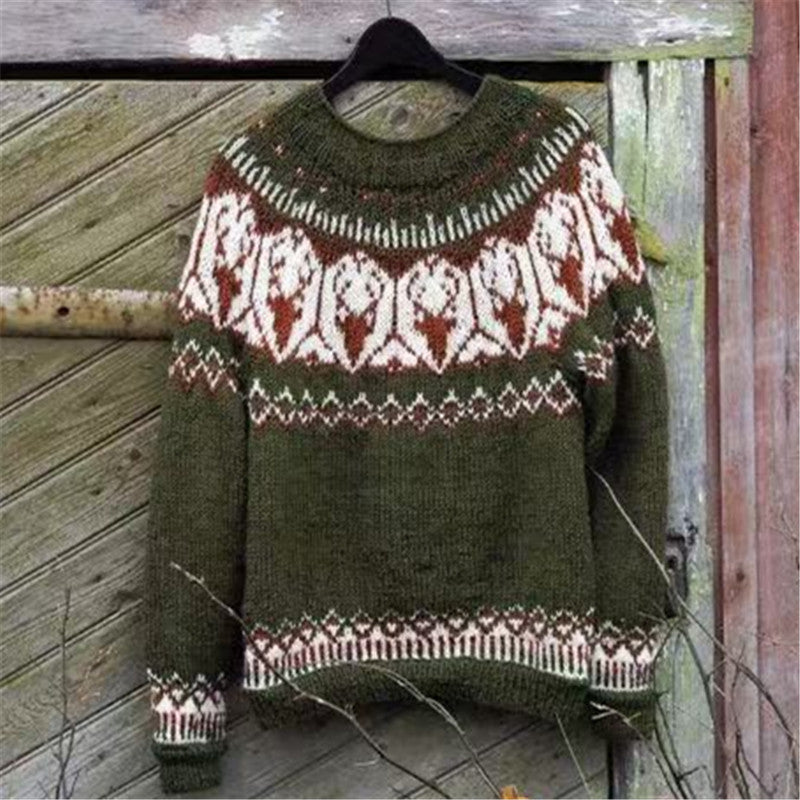 Solange Winterbourne | Nordic Fair Isle Oversized Sweater For Women