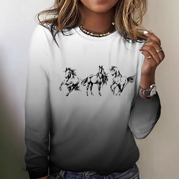 Juliette Fontenay | 3D Floral Embossed Long Sleeve Top For Women