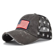 Beatrice Fontaine | Distressed American Flag Veterans Day Baseball Cap Unisex