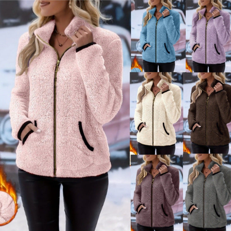 Valerie Ashcroft | Plush Fleece Zip-Up Jacket For Women