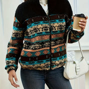 Fiorella Castagna | Southwestern Print Fleece Jacket For Women