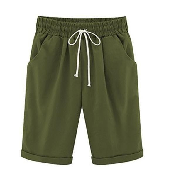 Diane Wentmore | Casual Loose-Fit Cotton Capri Shorts For Women