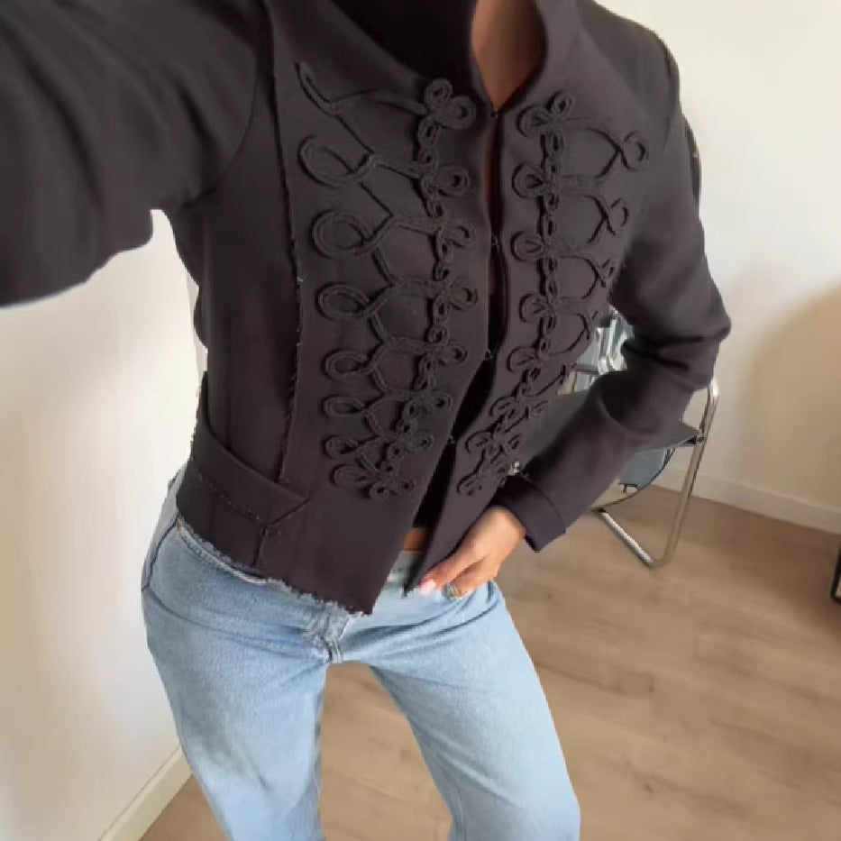 Josephine Villiers | Frog-Button Cropped Jacket For Women
