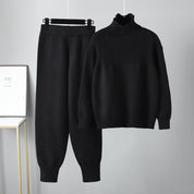 Odile Charvet | Cable-Knit Mock Neck Sweater Set For Women
