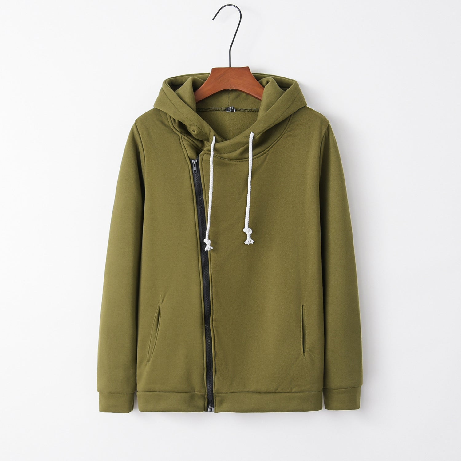 Marielle Fontenot | Diagonal Zip Hoodie For Women