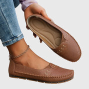 Penelope Ashvere | Beige Orthopedic Slip-On Flats