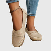 Penelope Ashvere | Beige Orthopedic Slip-On Flats