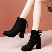Camille Dubois | Suede Ankle Boots With Chunky Heel For Women
