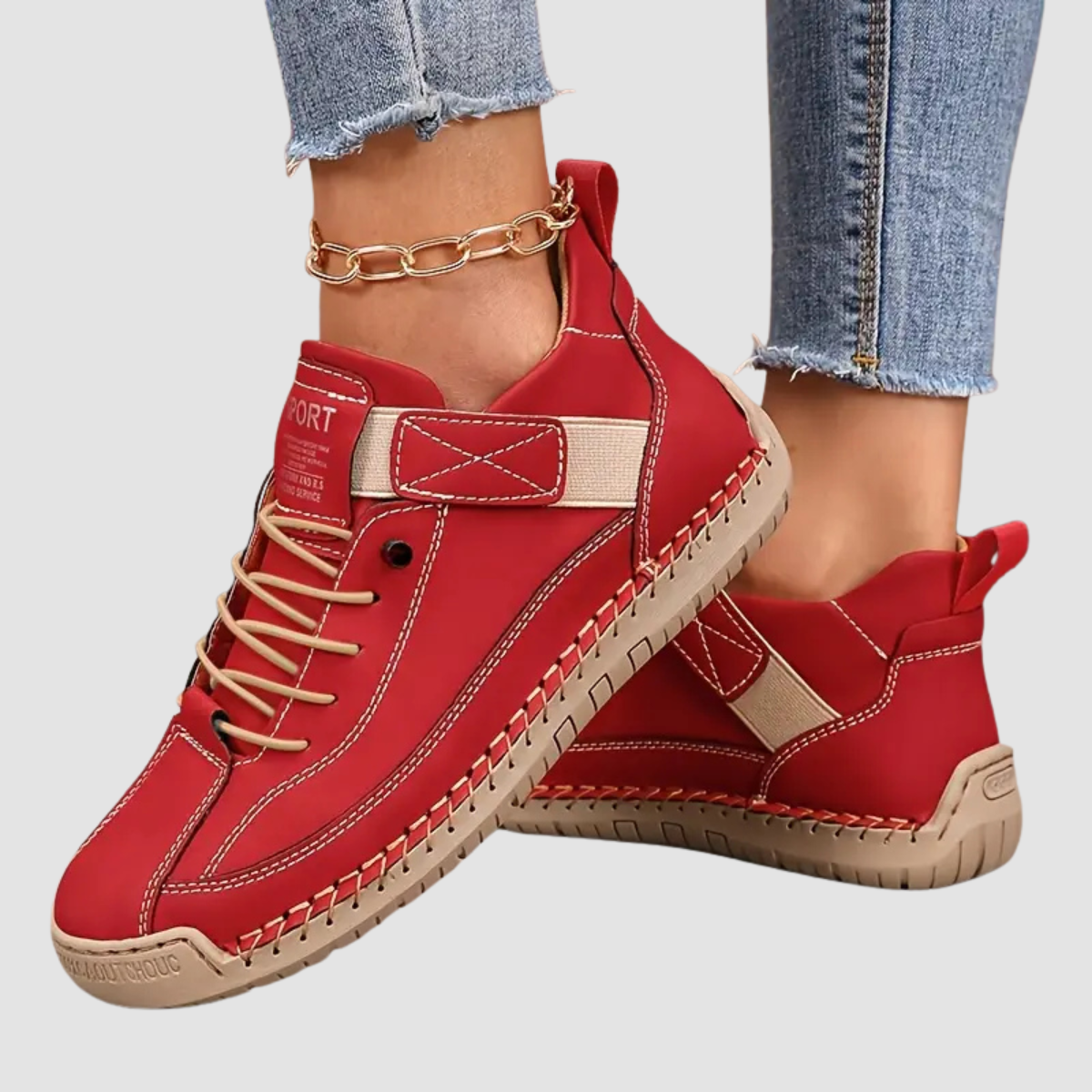 Elara Ravenswood | Orthopedic Sneakers Beige Wide Fit