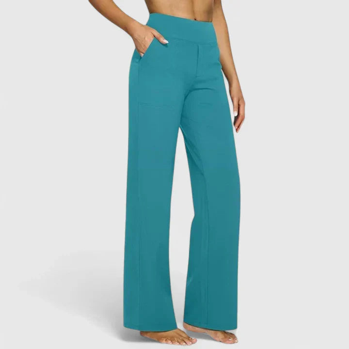 Emmeline Vosshardt | High-Waist Wide-Leg Pants in Beige