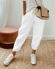 Aurelie Fontvert | Lightweight Linen-Style Drawstring Pants